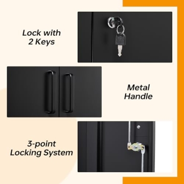 Durable STANI Metal Storage Cabinet with Adjustable Shelves