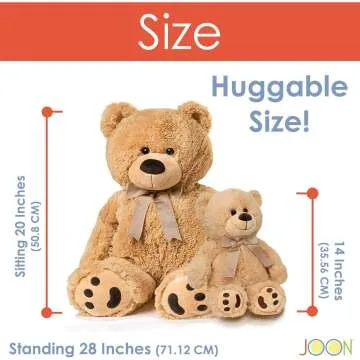 JOON Big Teddy Bear 30 Inches Tan Plush Toy