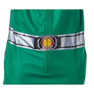 INTIMO Power Rangers Mens' Green Character Color Sleeper Union Suit Costume Sleep Pajama (Large/X-Large)