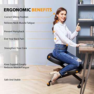 Himimi Ergonomic Kneeling Chair for Better Posture