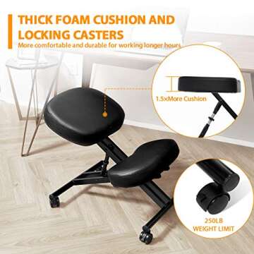 Himimi Ergonomic Kneeling Chair for Better Posture