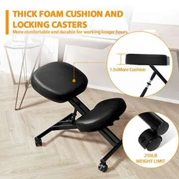 Himimi Ergonomic Kneeling Chair for Better Posture