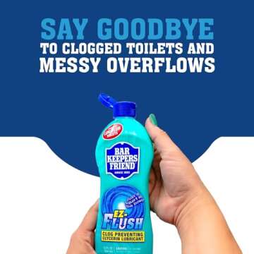 Bar Keepers Friend EZ-Flush Toilet Flushing Aid (2 x 12 oz) Liquid Plumber to Help Prevent Clogged Toilets - Reduces Clogging, Odor & Residue, Ideal for Low-Flow, Boat & RV Toilets, Citrus Fragrance
