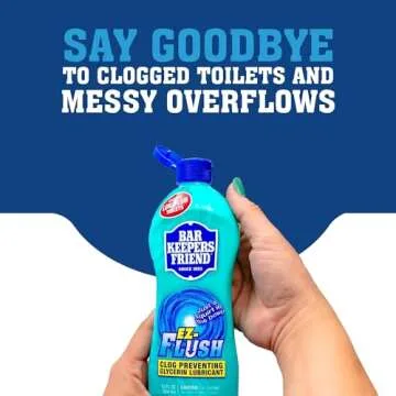 Bar Keepers Friend EZ-Flush Toilet Flushing Aid (2 x 12 oz) Liquid Plumber to Help Prevent Clogged Toilets - Reduces Clogging, Odor & Residue, Ideal for Low-Flow, Boat & RV Toilets, Citrus Fragrance