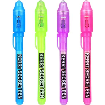 KERRT Invisible Ink Pens with UV Light for Creative Fun
