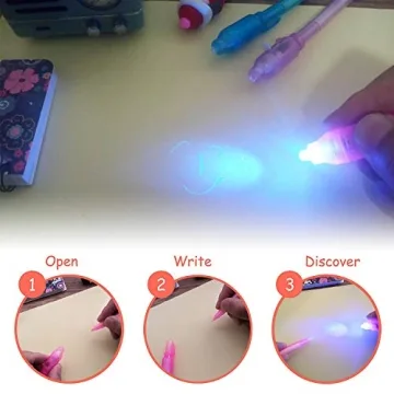 KERRT Invisible Ink Pens with UV Light for Creative Fun