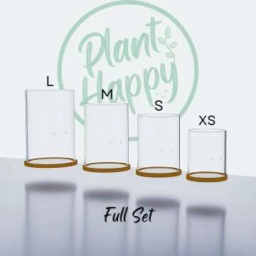 Self-Watering Leca Glass Planter with Drainage