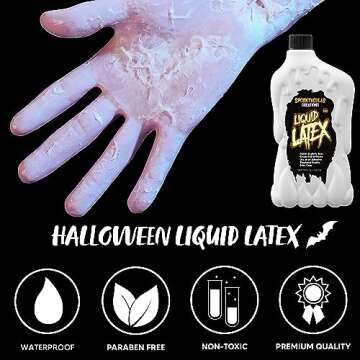 Spooktacular Creations 18 oz Halloween Liquid Latex, Fake Blood Liquid Latex, Stage Blood Gallon for...