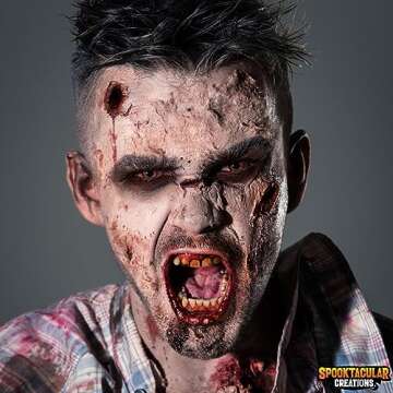 Spooktacular Creations 18 oz Halloween Liquid Latex, Fake Blood Liquid Latex, Stage Blood Gallon for Halloween Costume, Zombie Makeup, Vampire Makeup and Monster Makeup & Dress Up