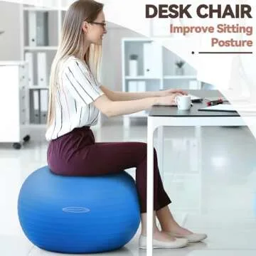 Durable Fitvids Anti-Burst Yoga Ball with Quick Pump