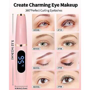 Heated Eye Lash Curler with Comb Electric Eyelash Curler