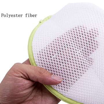 Pagetoc Mesh Laundry Bag Set of 6, White Delicate Durable Polyester Wash Bags with Zipper for Laundry Blouse Hosiery Stocking Underwear Bra and Lingerie
