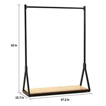 FURVOKIA Modern Simple Heavy Duty Metal Rolling Garment Rack with Wheel,Retail Display Clothing Rack...