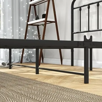 Diolong Queen Bed Frame Easy Assembly Vintage Style Sturdy