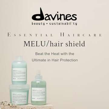 Davines MELU Hair Shield, Heat Protection, Soft And Shiny Results For All Hair Types, 8.42 Fl. Oz.