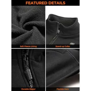 ORORO Women’s Heated Fleece Jacket with Battery, Fleece Heating Jacket Warming Jacket for Women (Black, S)