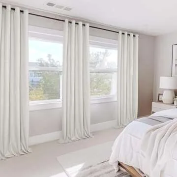 100% Blackout Shield Sliding Door Curtains, Extra Wide Curtains 84 Inch Long, Patio Door Grommet Dra...