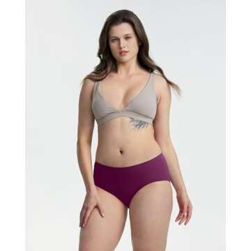 Neione Women's Cotton Underwear No Show Hipster Panties with Seamless Look No Panty Lines Ladies Inv...