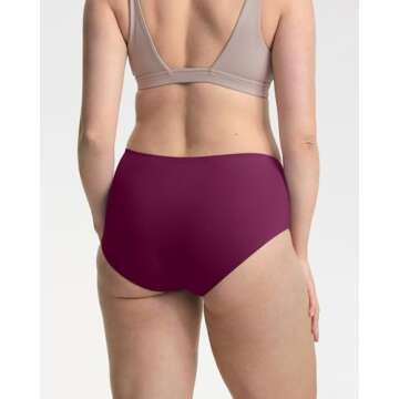 Neione Seamless Cotton No Show Hipster Panties 5 Pack Pastel