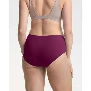 Neione Seamless Cotton No Show Hipster Panties 5 Pack Pastel