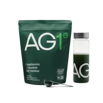 AG1 Greens Powder Supplement | Improve Gut Health | Multivitamin, Probiotic, Gluten Free, Vegan and ...