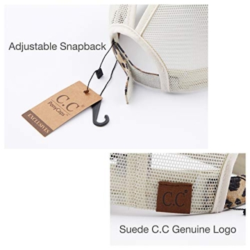 Chic Leopard Print Ponytail Baseball Cap for Women