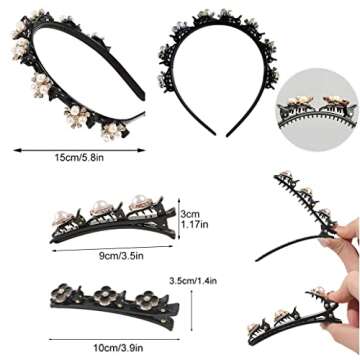 KKSS 9 Pcs Hair Clips for Women with Sparkling Crystals