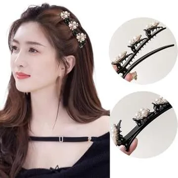 KKSS 9 Pcs Hair Clips for Women with Sparkling Crystals