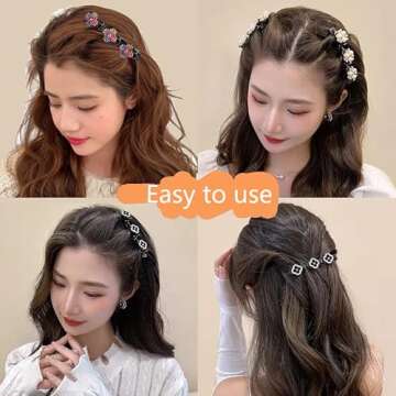 KKSS 9 Pcs Hair Clips for Women with Sparkling Crystals