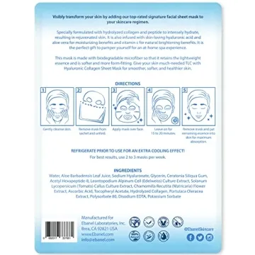 Ebanel Hydrating Face Masks 15 Pack for Youthful Skin
