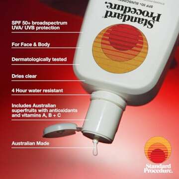 Standard Procedure. SPF 50+ Sunscreen, Broad Spectrum Face & Body Sunblock for Sun-Sensitive Skin, 4...