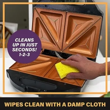 Gotham Steel Nonstick Panini Press Sandwich Maker for Easy Meals