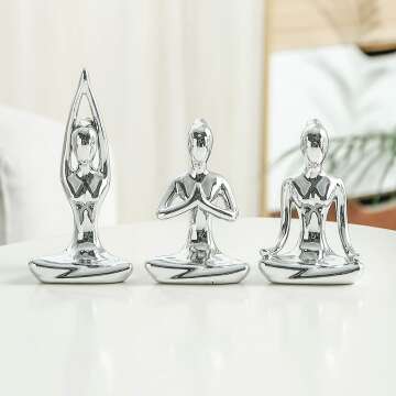 Zen Yoga Statues Set for Peaceful Decor