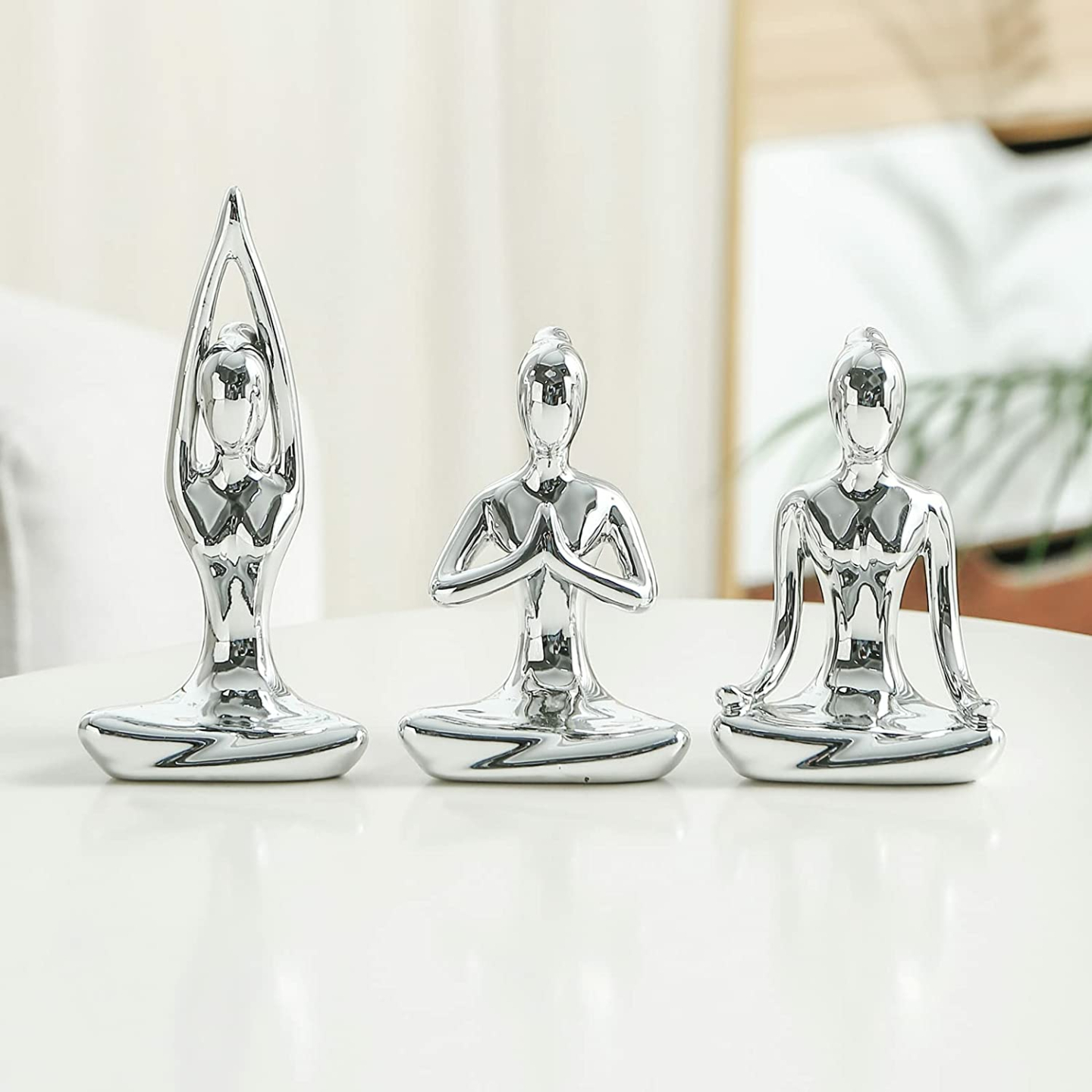 Zen Yoga Statues Set for Peaceful Decor