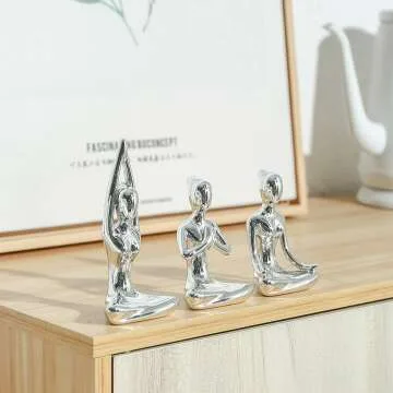 Zen Yoga Statues Set for Peaceful Decor