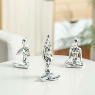 Zen Yoga Statues Set for Peaceful Decor