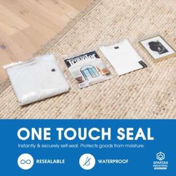 Spartan Industrial Quart Clear Zip Bags - 100 Count 10" x 12"