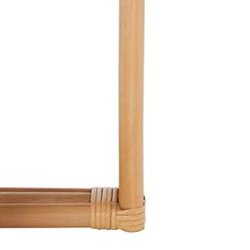 SAFAVIEH Home Collection Juri Coastal Natural Solid Wood Rattan Square Accent Table (Fully Assembled)