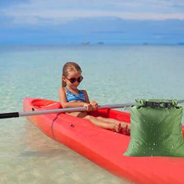 Pimoys 5 Pack Waterproof Dry Sacks, Lightweight Outdoor Dry Bags Ultimate Dry Bags for Rafting Boating Camping (1.5L, 2.5L, 3.5L, 4.5L, 6L)