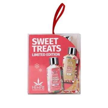 Hempz Mini Sweet Treats, Holiday Lotion Gift Set, Vanilla Caramel and Crushed Peppermint Mini Body L...
