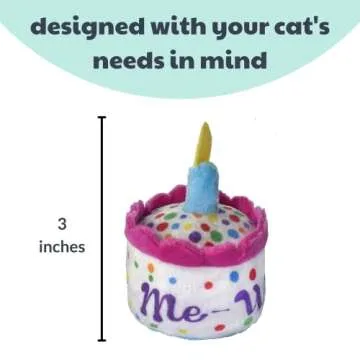 Huxley & Kent Mewow Cake Plush Cat Toy for Fun Play