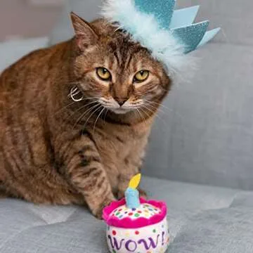 Huxley & Kent Mewow Cake Plush Cat Toy for Fun Play