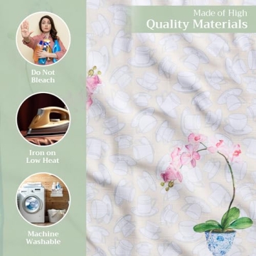 Maison d' Hermine Napkin 100% Cotton 20 Inch x 20 Inch Set of 4 Dinner Napkins, Decorative Washable Cloth Napkin, Dining, Buffet Parties & Camping, Canton - Spring/Summer