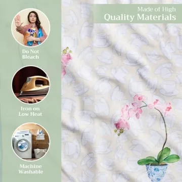 Maison d' Hermine Napkin 100% Cotton 20 Inch x 20 Inch Set of 4 Dinner Napkins, Decorative Washable Cloth Napkin, Dining, Buffet Parties & Camping, Canton - Spring/Summer