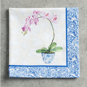 Maison d' Hermine Napkin 100% Cotton 20 Inch x 20 Inch Set of 4 Dinner Napkins, Decorative Washable Cloth Napkin, Dining, Buffet Parties & Camping, Canton - Spring/Summer