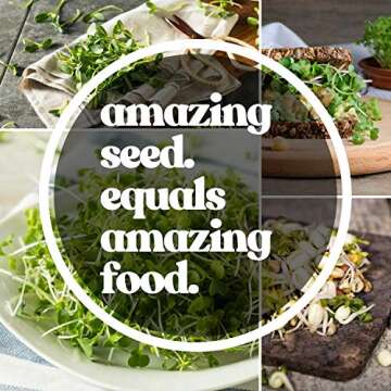 Protein Powerhouse Sprouting Seed Mix: 8 Oz - Organic, Non-GMO - Sprouting Sprouts, Food Storage. High Protien Sprouts - Pea, Mung, Green Pea, Adzuki