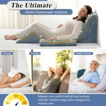 Axelrod Orthopedic Wedge Pillow Set for Comfort & Pain Relief