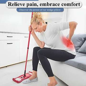 Axelrod Orthopedic Bed Wedge Pillow Set, Post Surgery Foam for Back, Neck and Leg Pain Relief Comfortable & Adjustable Ortho Pillows- Anti Snoring, Heartburn, Acid Reflux & GERD Sleeping Navy