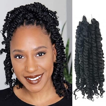 7 Packs10 Inch Pre-twisted Passion Twist Crochet Hair Pre-looped Braids For Black Woman Synthetic Ha...