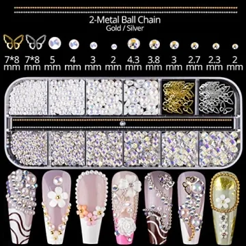 Stunning 3D Nail Art Gem Kit for Creative Styles